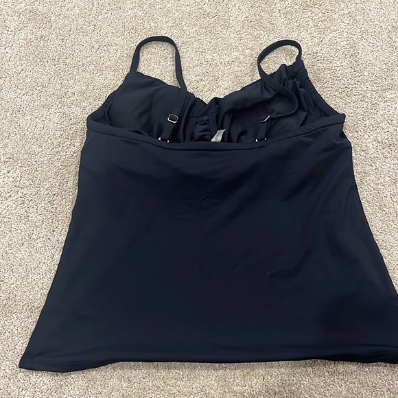 Lands End womens black swim tankini top size 10. - Picture 5 of 9